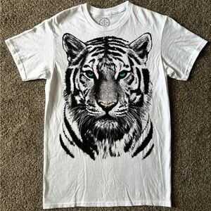 White Tiger Black/Blue T shirt
